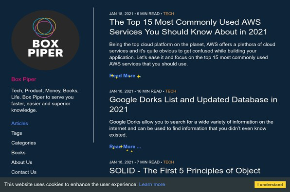 Screenshot of BoxPiper