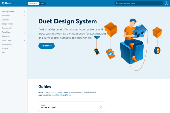 Screenshot of Duet Design System