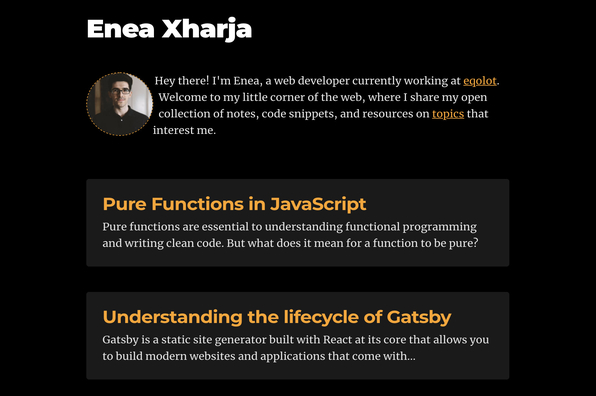 Screenshot of Enea Xharja